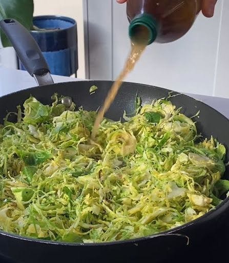 Quick shredded brussel sprouts