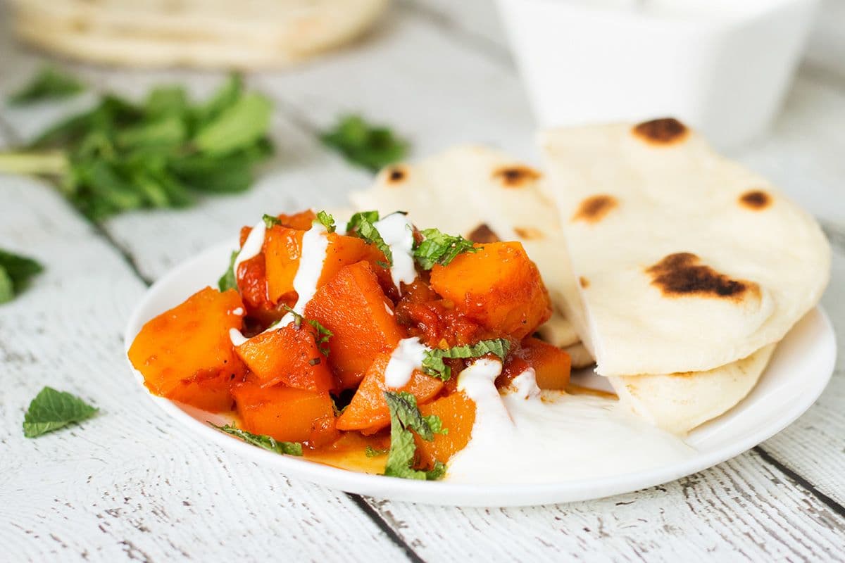 'Caramel' Pumpkin with Garlic Yoghurt