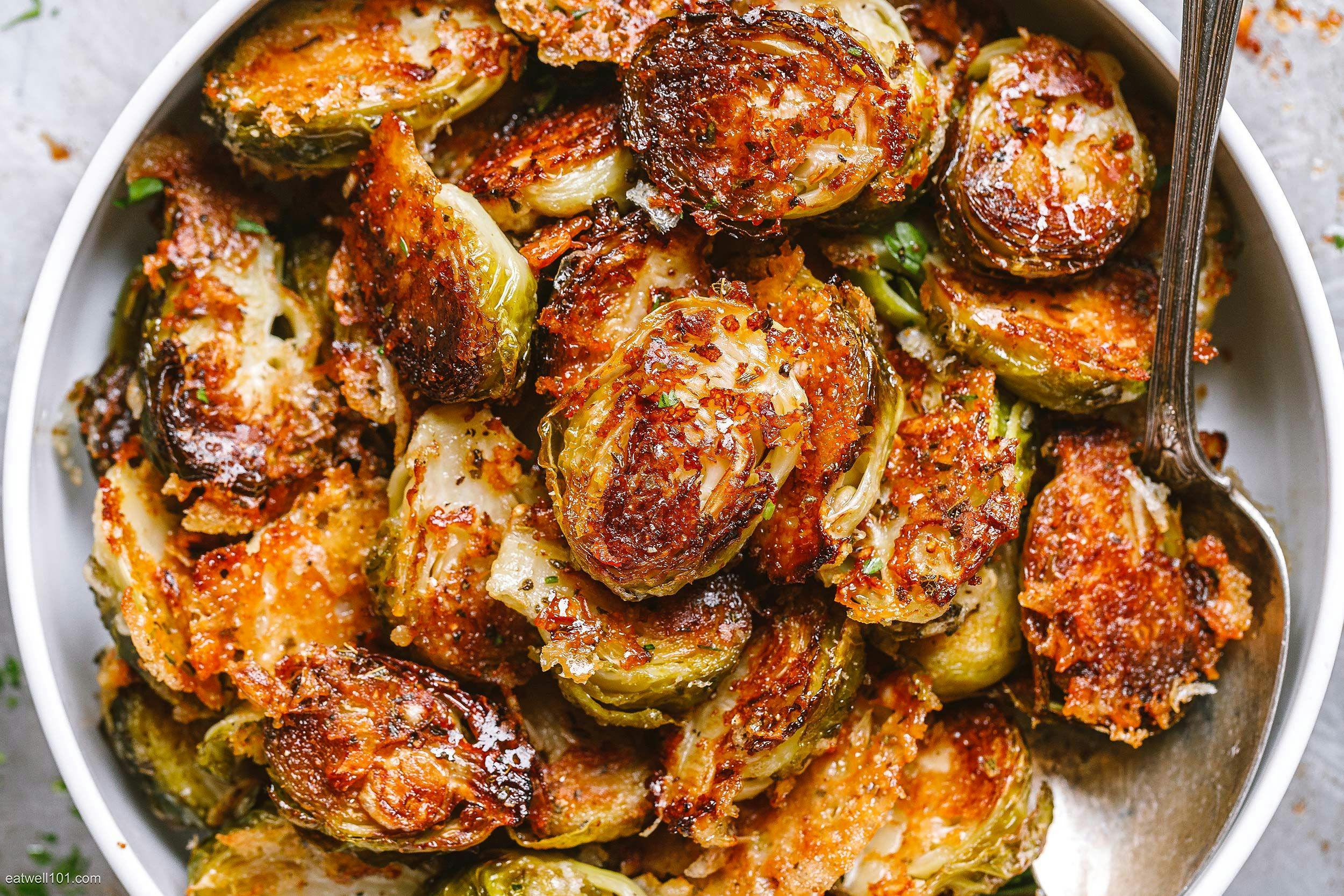 Parmesan Crusted Brussel Sprouts